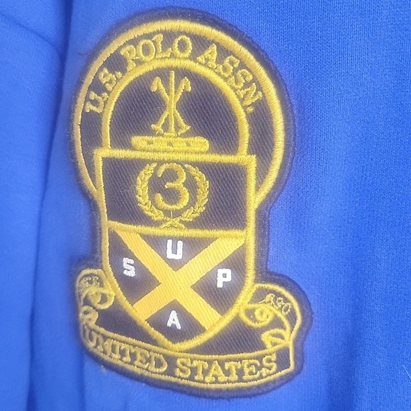 US POLO ASSN. Blue and Gray Zip Up Hoodie Jacket XL - Picture 4 of 9